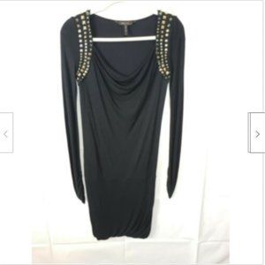 BCBGMaxAzria Bling Shoulder Bodycon Dress